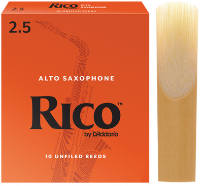 DAddario Woodwinds Rico Alto Sax 2.5 alto saksofono liežuvėliai