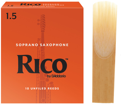 DAddario Woodwinds Rico Soprano Saxophone 1.5 soprano saksofono liežuvėliai