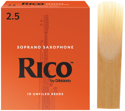 DAddario Woodwinds Rico Soprano Saxophone 2.5 soprano saksofono liežuvėliai