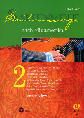 Edition Dux Saitenwege Südamerika 2 akustinės gitaros dainų knyga