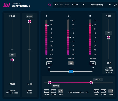 Leapwing Audio CenterOne garso ir efektų programinė įranga  