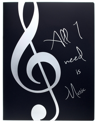 agifty Music Folder Silver Ring natų aplankas