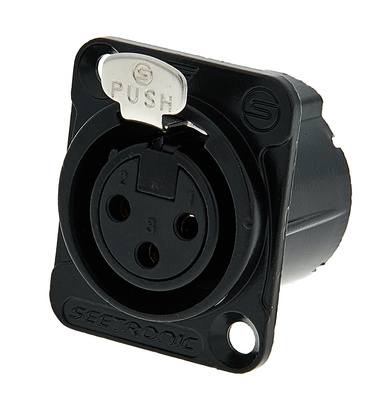 Seetronic MK3F2C-BG juoda 3-pin XLR jungtis