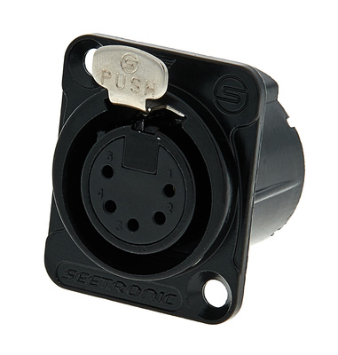 Seetronic MK5F2C-BG 5-kontakčių XLR jungtis juoda