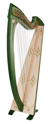 Salvi Una Deluxe Lever Harp Green liaudies arfa