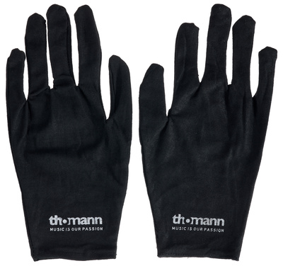 Thomann Cotton Gloves Black L medvilninės pirštinės