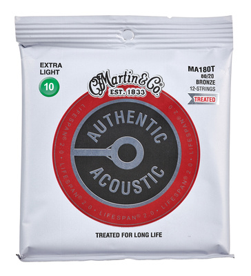 Martin Guitars MA-180T Authentic Acoustic 12-stygės akustinės gitaros stygos