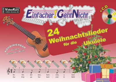 LeuWa-Verlag 24 Weihnachtslieder Ukulele natų knyga ukulelei