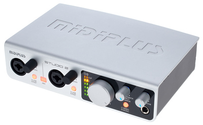 B-Stock, Midiplus Studio 2; USB-Audio-Interface; 24-Bit / 192 kHz; 2x Mikrofon- / Line-Eingang (XLR/Klinke 6.3 mm Combo-Buchse); Line-Eingänge auf