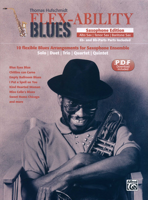 Alfred Music Publishing Flex-Ability Blues Saxophone literatūra ansambliams  