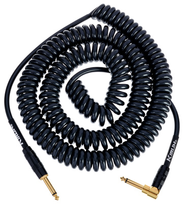Kirlin Premium Coil Cable 9m Black instrumentinis laidas