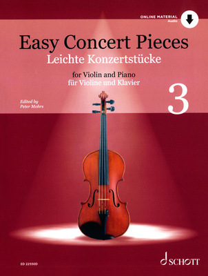 Schott Easy Concert Pieces Violin 3 smuiko natos