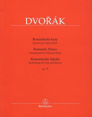 Bärenreiter Dvorak Romantische Stücke klasikinė altų literatūra