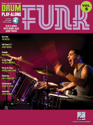 Hal Leonard Drum Play-Along Funk mušamųjų natų sąsiuvinis