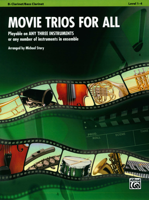 Alfred Music Publishing Movie Trios For All Clarinet natos ansambliams