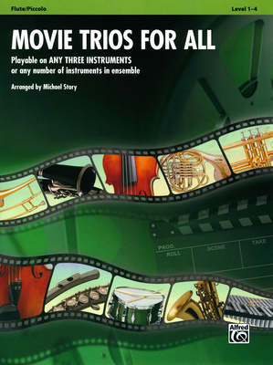 Alfred Music Publishing Movie Trios For All Flute natų literatūra ansambliams