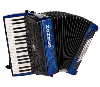 Hohner Bravo III 72 Blue silent key pianinis akordeonas