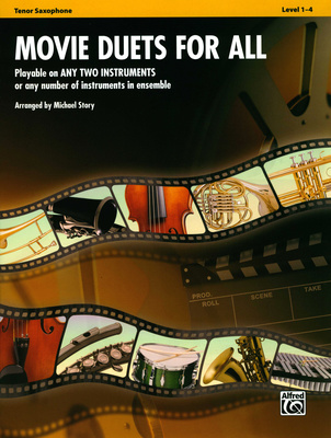 Alfred Music Publishing Movie Duets For All Tenor Sax literatūra ansambliams
