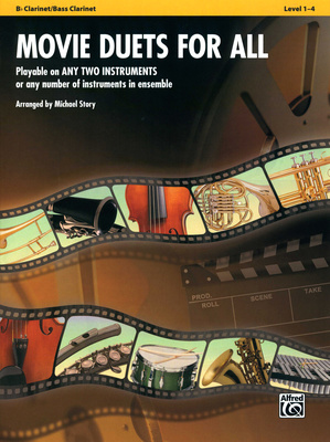 Alfred Music Publishing Movie Duets For All Clarinet ansamblio literatūra