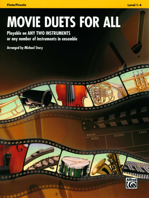 Alfred Music Publishing Movie Duets For All Flute literatūra ansambliams