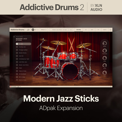 XLN Audio AD 2 Modern Jazz Sticks virtualus instrumentas