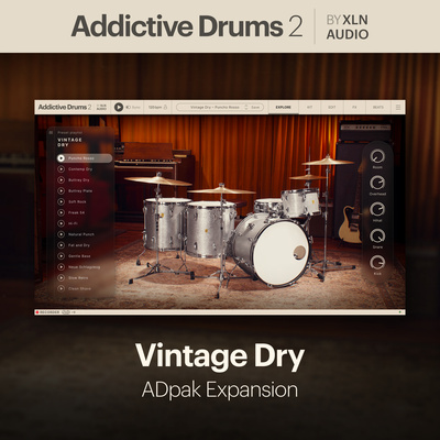 XLN Audio AD 2 Vintage Dry virtualus instrumentas