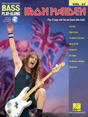 Hal Leonard Bass Play-Along Iron Maiden bosinės tabulatūros knyga