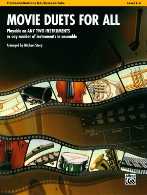 Alfred Music Publishing Movie Duets For All Trombone ansamblinė literatūra