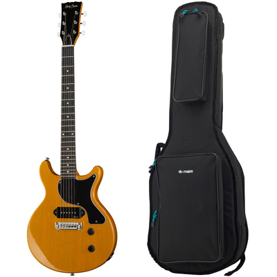 Harley Benton DC-Junior TV Yellow komplektas gitara  