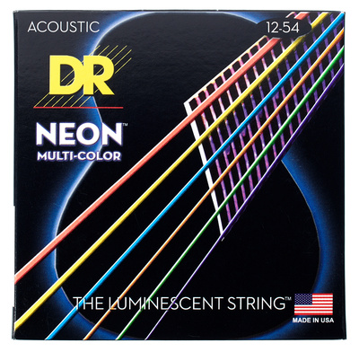 DR Strings Neon Multi NMCA-12 akustinės gitaros stygos