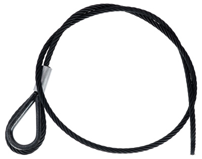 Stairville Steelwire Safety 100cm/6mm Bk saugos lynas