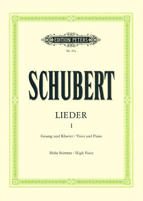 Edition Peters Schubert Lieder 1 High klasikinio vokalo natų literatūra