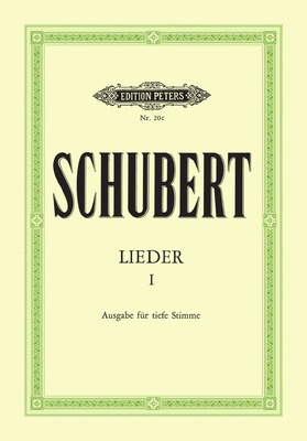 Edition Peters Schubert Lieder 1 Tief klasikinio vokalo natų literatūra