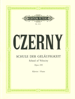 Edition Peters Czerny Schule der Geläufigkeit pažengusiųjų fortepijono literatūra