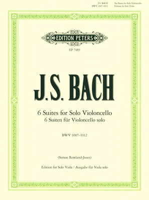 Edition Peters Bach Suiten Viola BWV1007-1012 natos altui