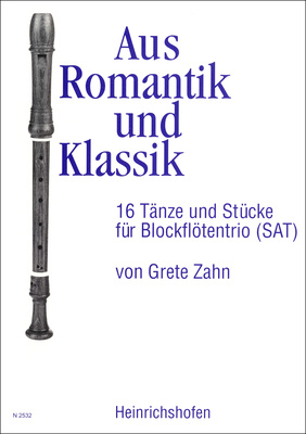Heinrichshofen Verlag Aus Romantik und Klassik klasikinės blokfliuto literatūra