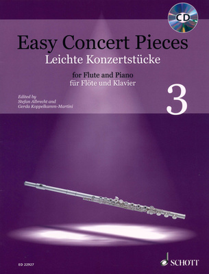 Schott Easy Concert Pieces Flute 3 klasikinės fleitos literatūra