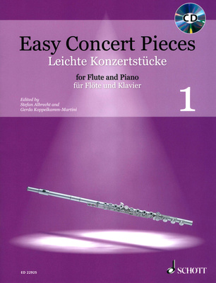 Schott Easy Concert Pieces Flute 1 fleitos literatūra