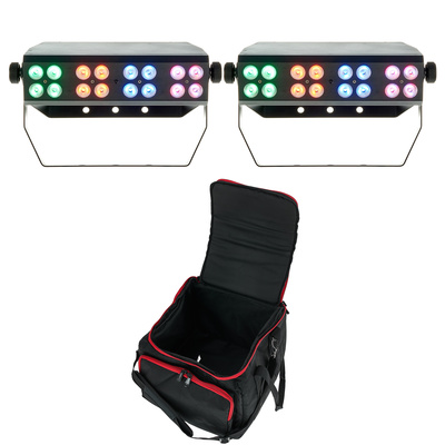 Stairville xBrick Quad 16x8W 2in1 LED šviesos strypų komplektas