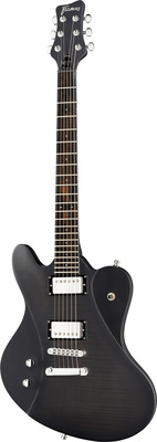 B-Stock, Framus D-Serie Idolmaker Nirvana Black Transparent Satin; E-Gitarre; Linkshand Modell; AAAA geflammte Ahorn Furnier Decke; Mahagoni Korpus