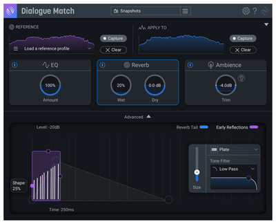 iZotope Dialogue Match garso efektų programinė įranga