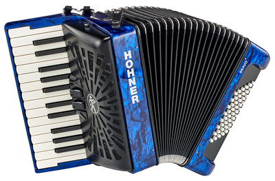 Hohner Bravo II 48 Blue silent key pianinis akordeonas