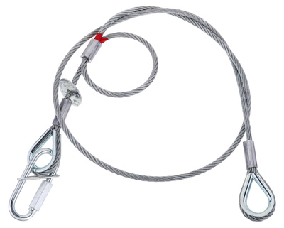 Major Saveking 5mm 1,0m 60kg sidabrinis saugos trosas