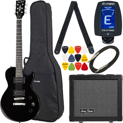 Harley Benton SC-200 BK Student JamPack elektrinės gitaros komplektas