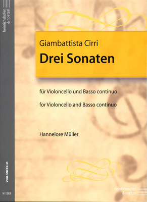 Heinrichshofen's Verlag Cirri Drei Sonaten notis čellam