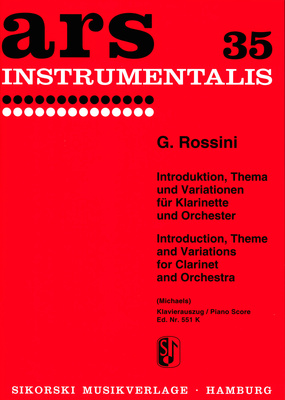 Sikorski Musikverlage Rossini Introduction klarneto literatūra