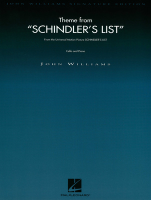 Hal Leonard Schindler's List Theme violončelės natos
