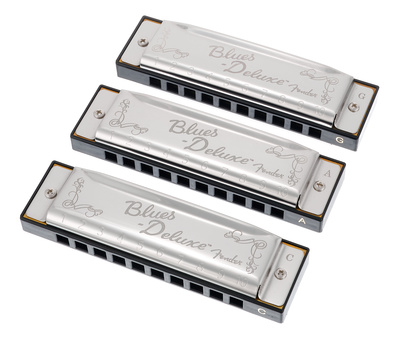 Fender Blues Deluxe 3 Pack diatoninės armonikėlės su dėklu