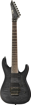 B-Stock, ESP LTD M-1007FR QM See Thru Black Sunburst Satin, 7-Saitige ST-Style E-Gitarre; Korpus: Erle; Decke: Wölkchen Ahorn; Hals: Ahorn;
