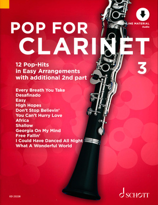Schott Pop For Clarinet 3 dainų rinkinys klarnetui